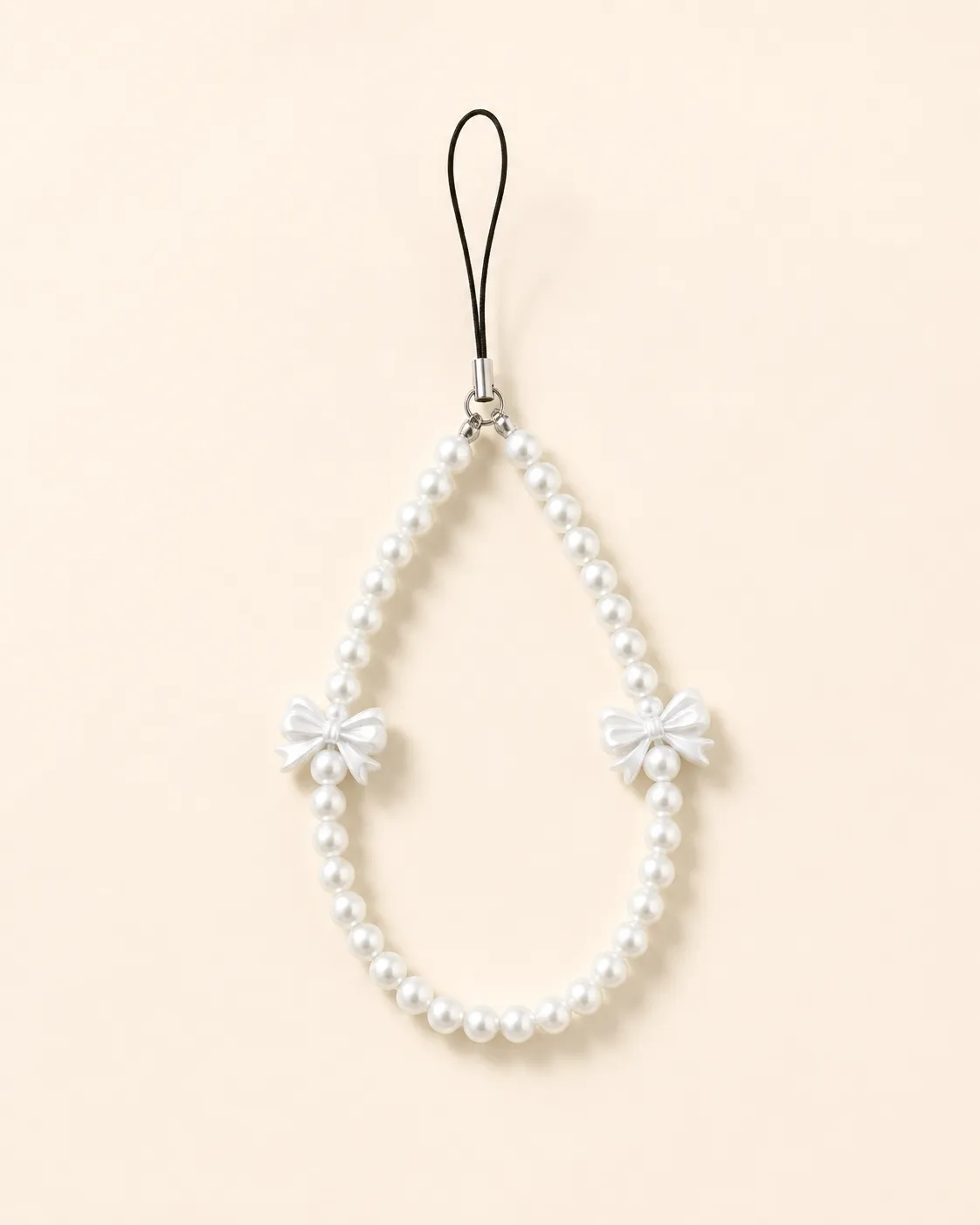 Pearl Bow Phone Charm