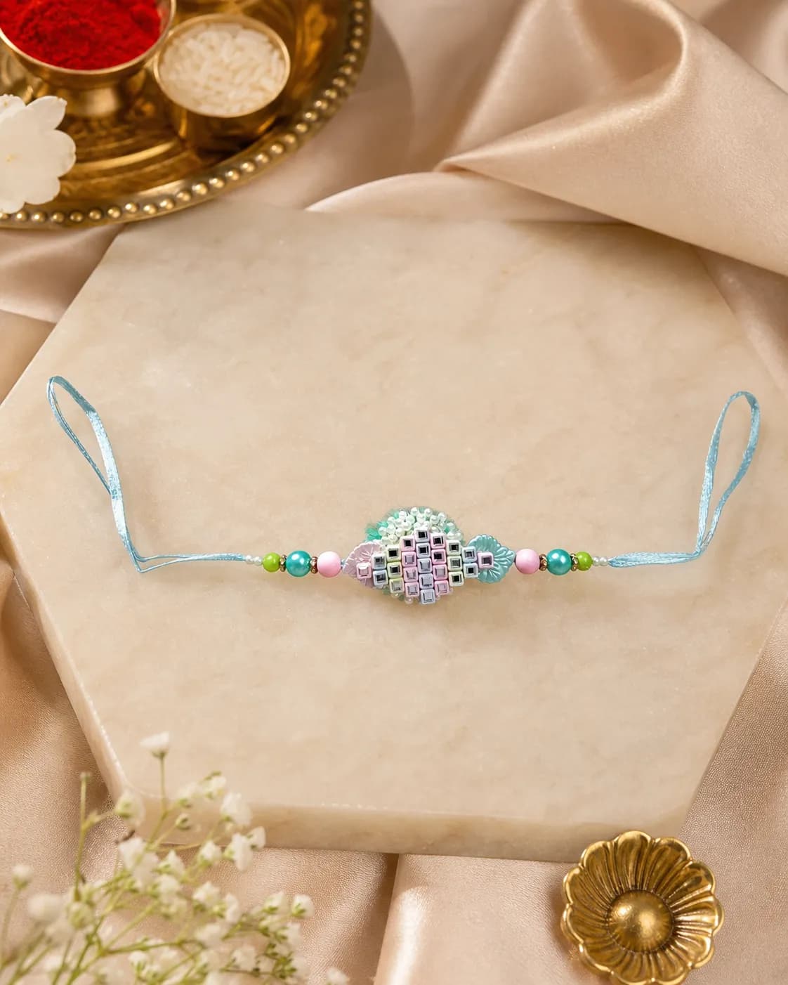 Pastel Geometric Rakhi