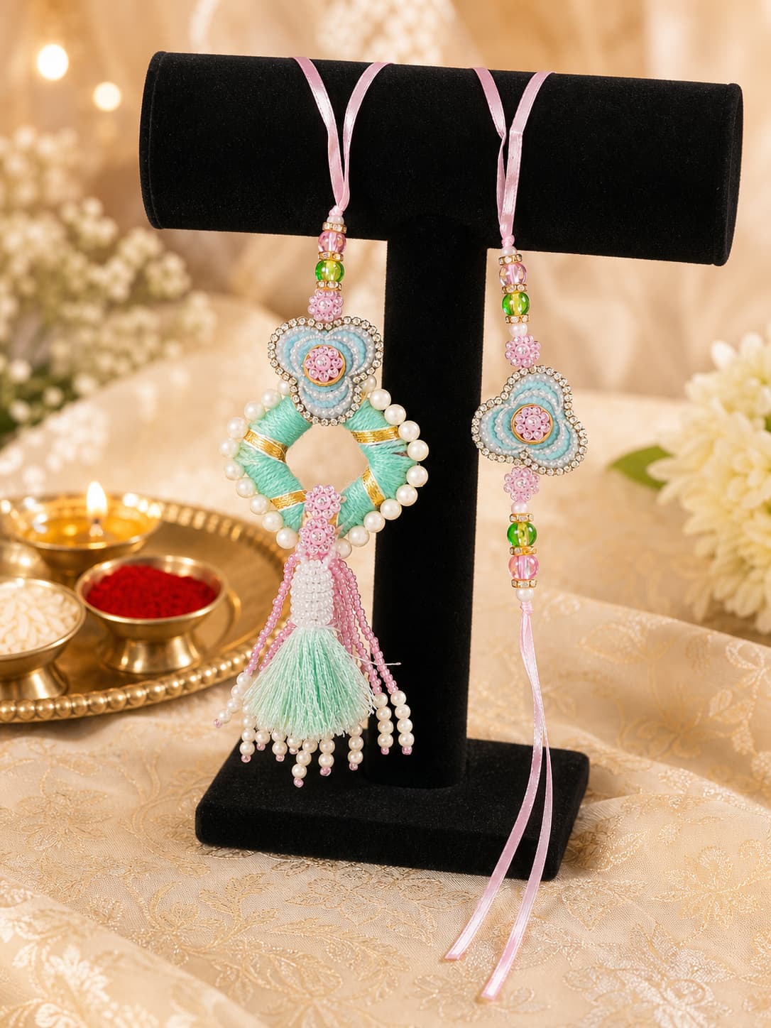 Pastel Blue-Pink Lumba Set