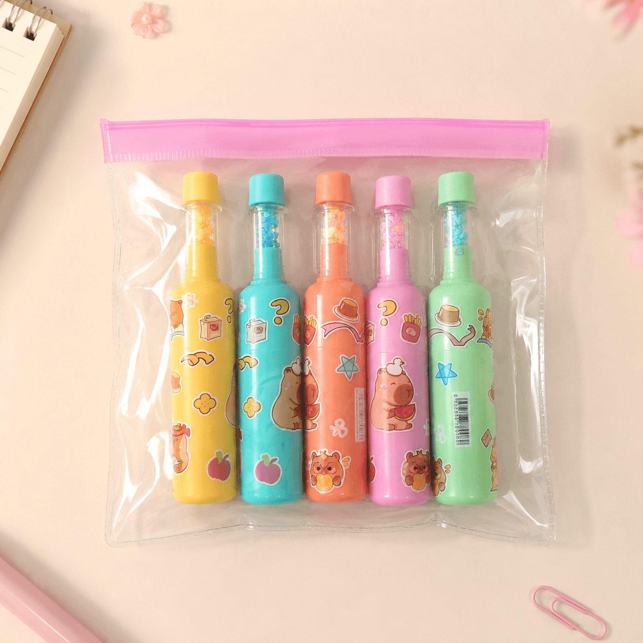 Set of Capybara Pastel Pop Highlighters