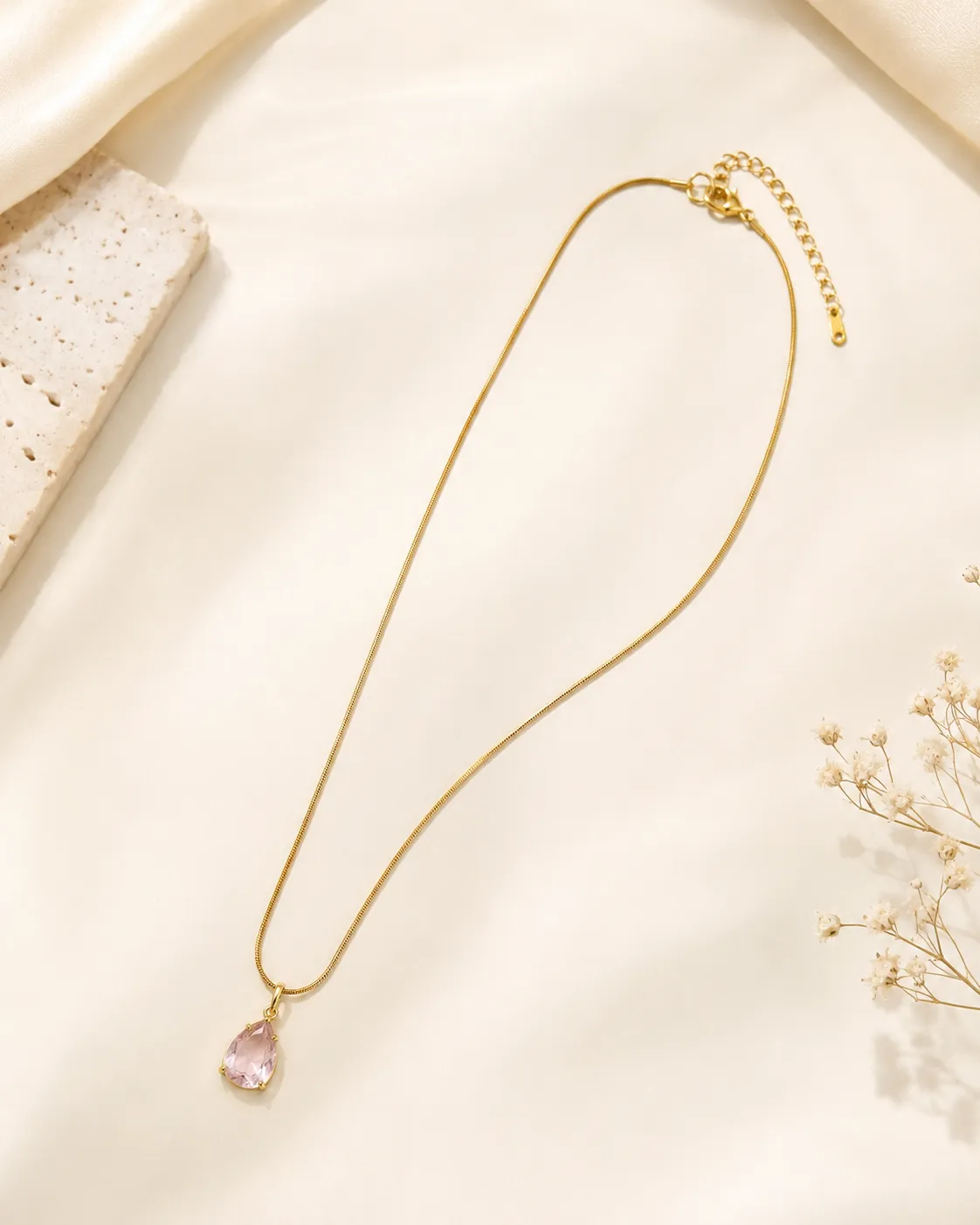 Blush Teardrop Pendant