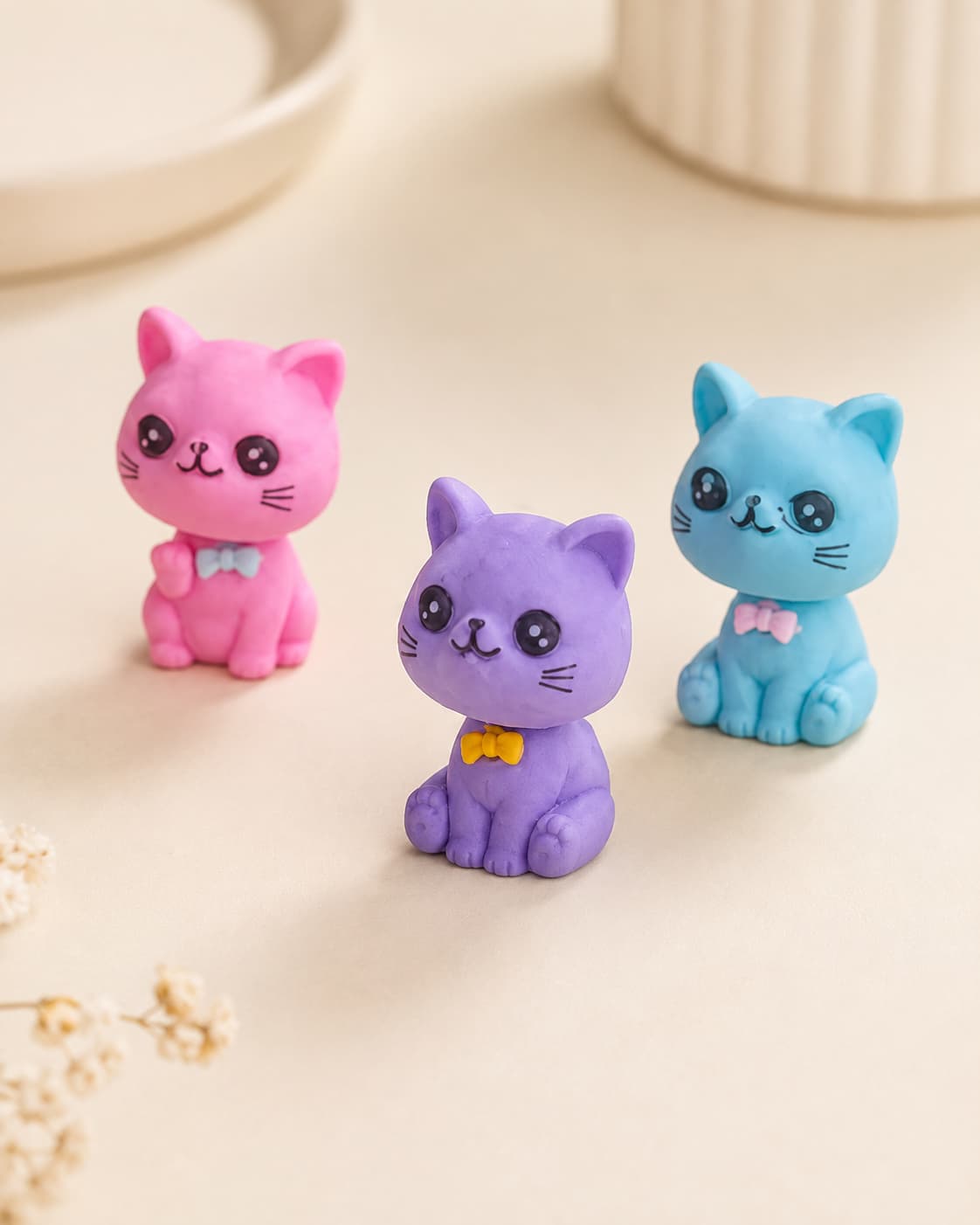Pastel Kitty Pencil-Top Eraser