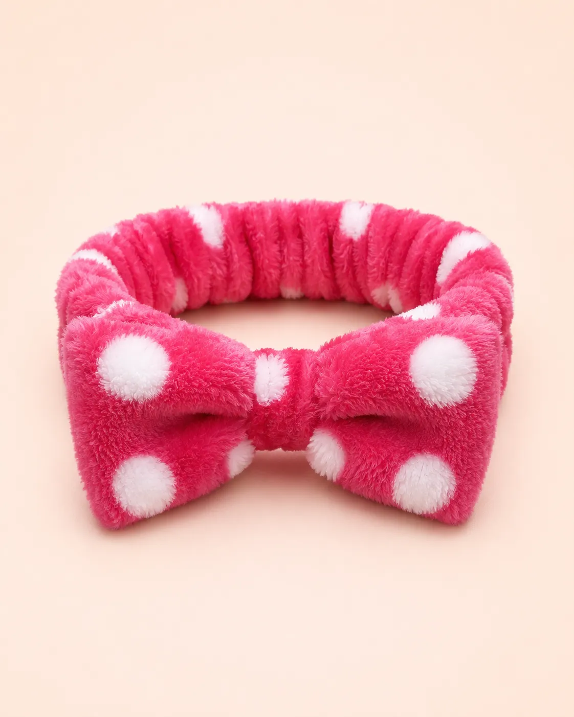 Strawberry Polka Bow Headband